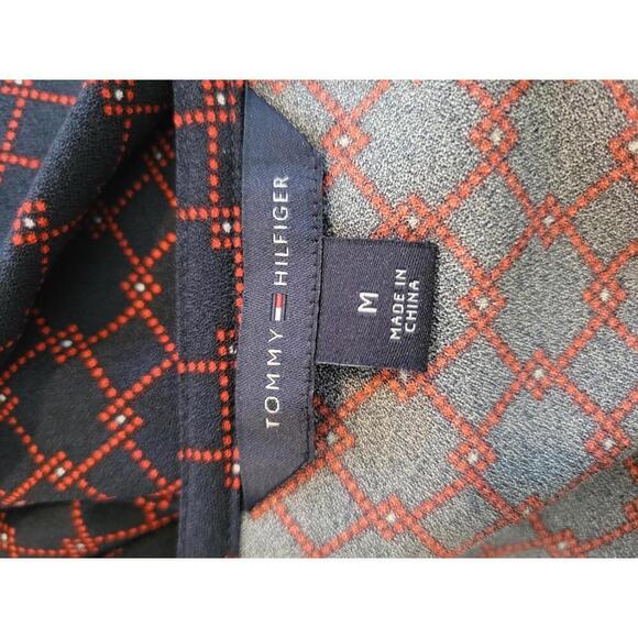 Tommy Hilfiger medium navy & red peplum blouse - Picture 3 of 4